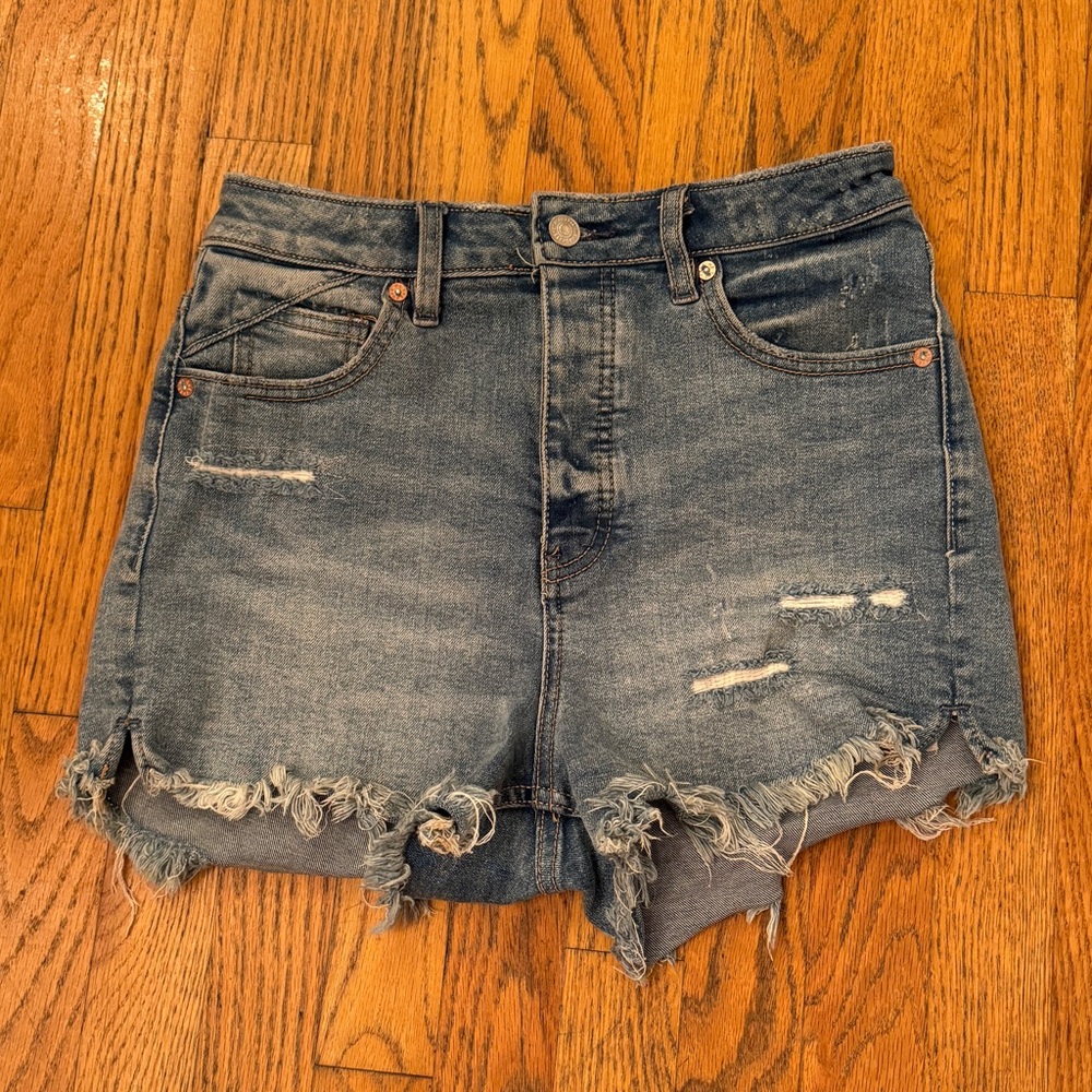 Free People Crvy Denim High Rise Shorts Size 26